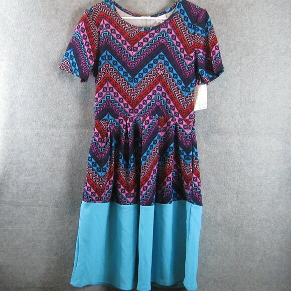 LuLaRoe Textured Stetch Amelia Dress Large NWT - Picture 5 of 6
